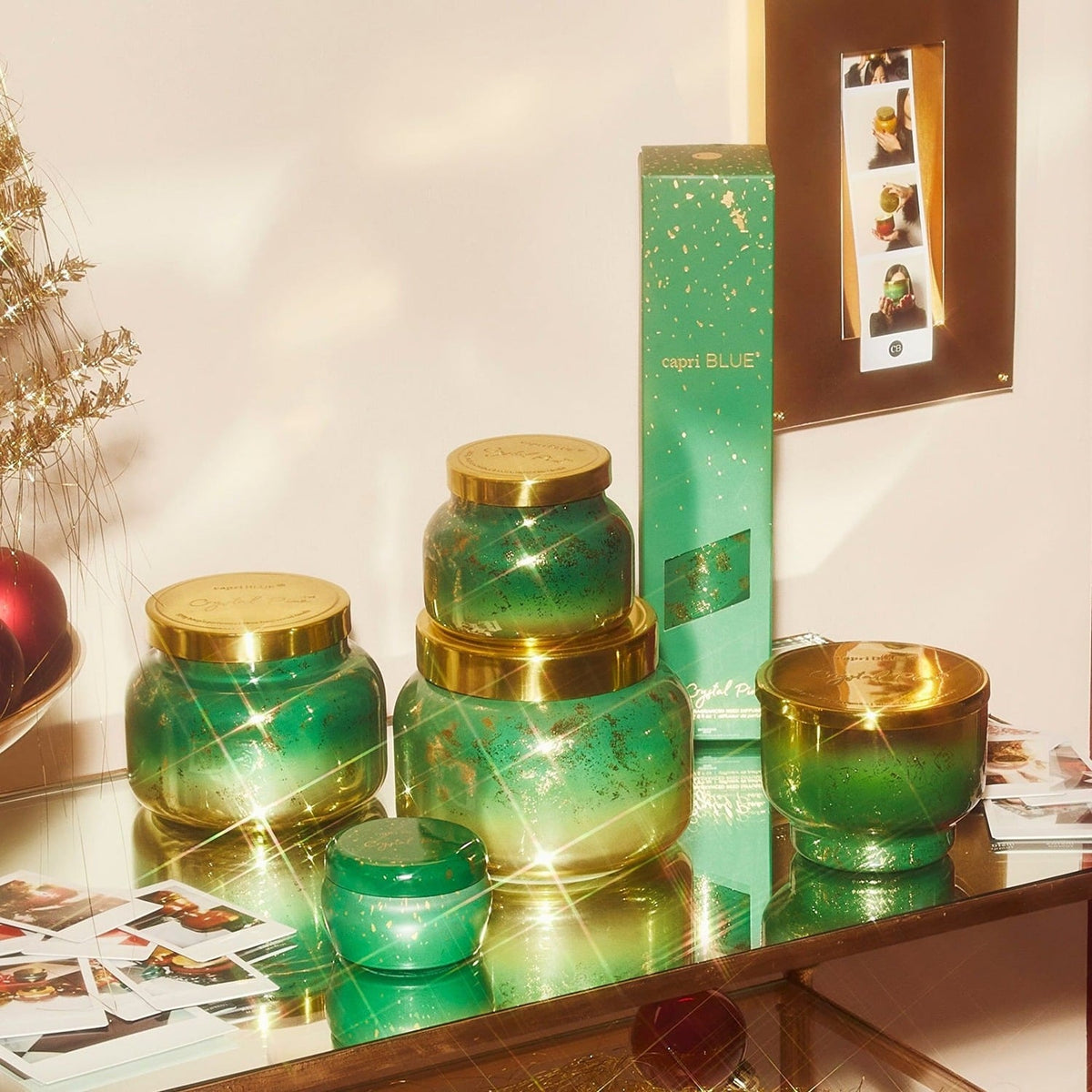 Crystal Pine Glimmer Inverted Candle
