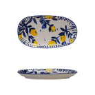 Hand-Painted Stoneware Platter with Lemons (Each One Will Vary)