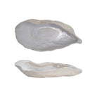 Stoneware Oyster Shell Shaped Bowl & Unglazed (Each Will Vary)