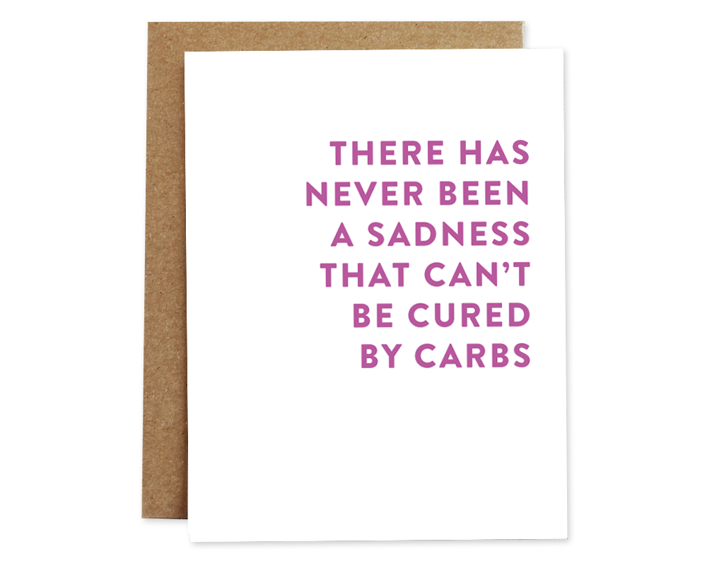 Cured By Carbs Encouragement Card
