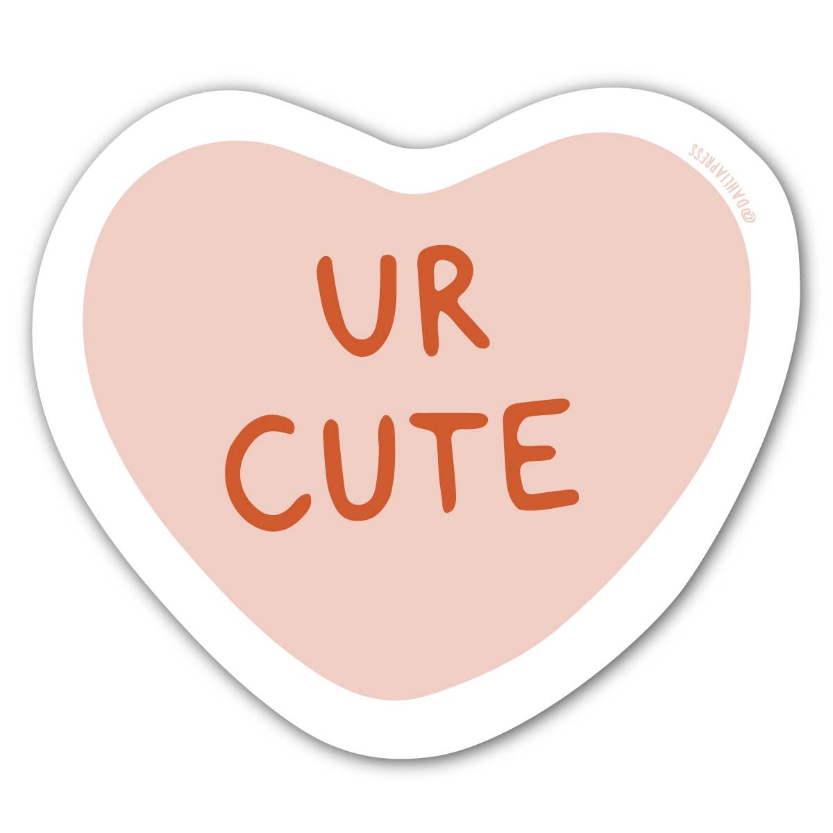 ♡you♡ UR Cute Sweetheart - Vinyl Heart Sticker – therapy boutiques